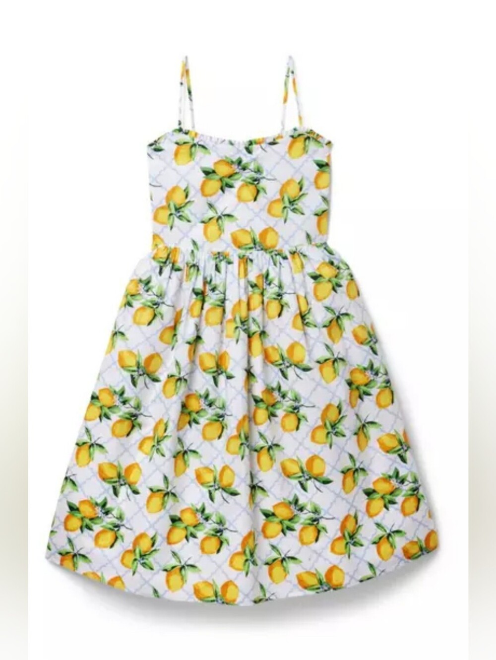 Janie & Jack primrose yellow lemon print smocked midi dress